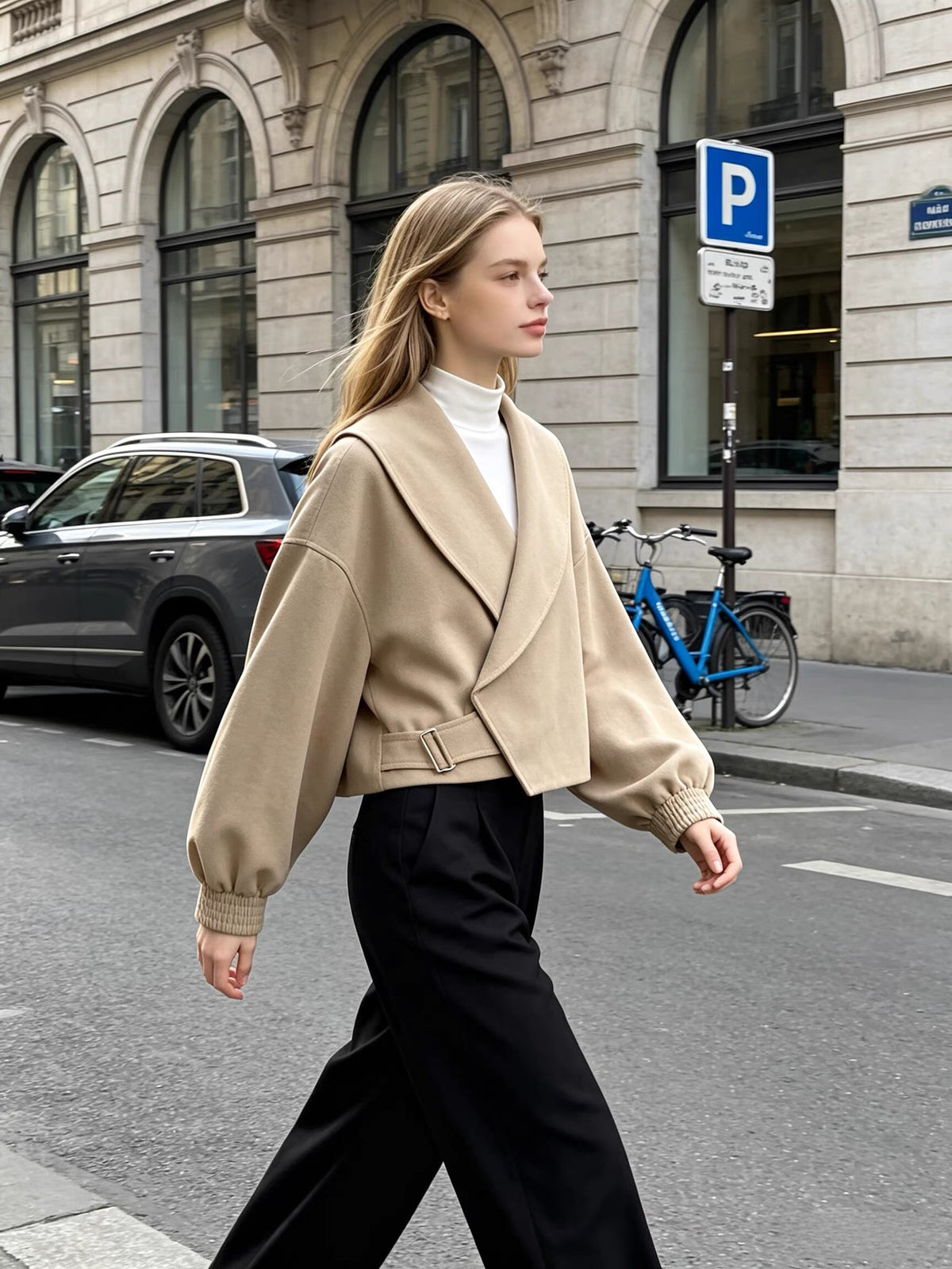 Chaqueta Corta de Mujer Zara – Beige