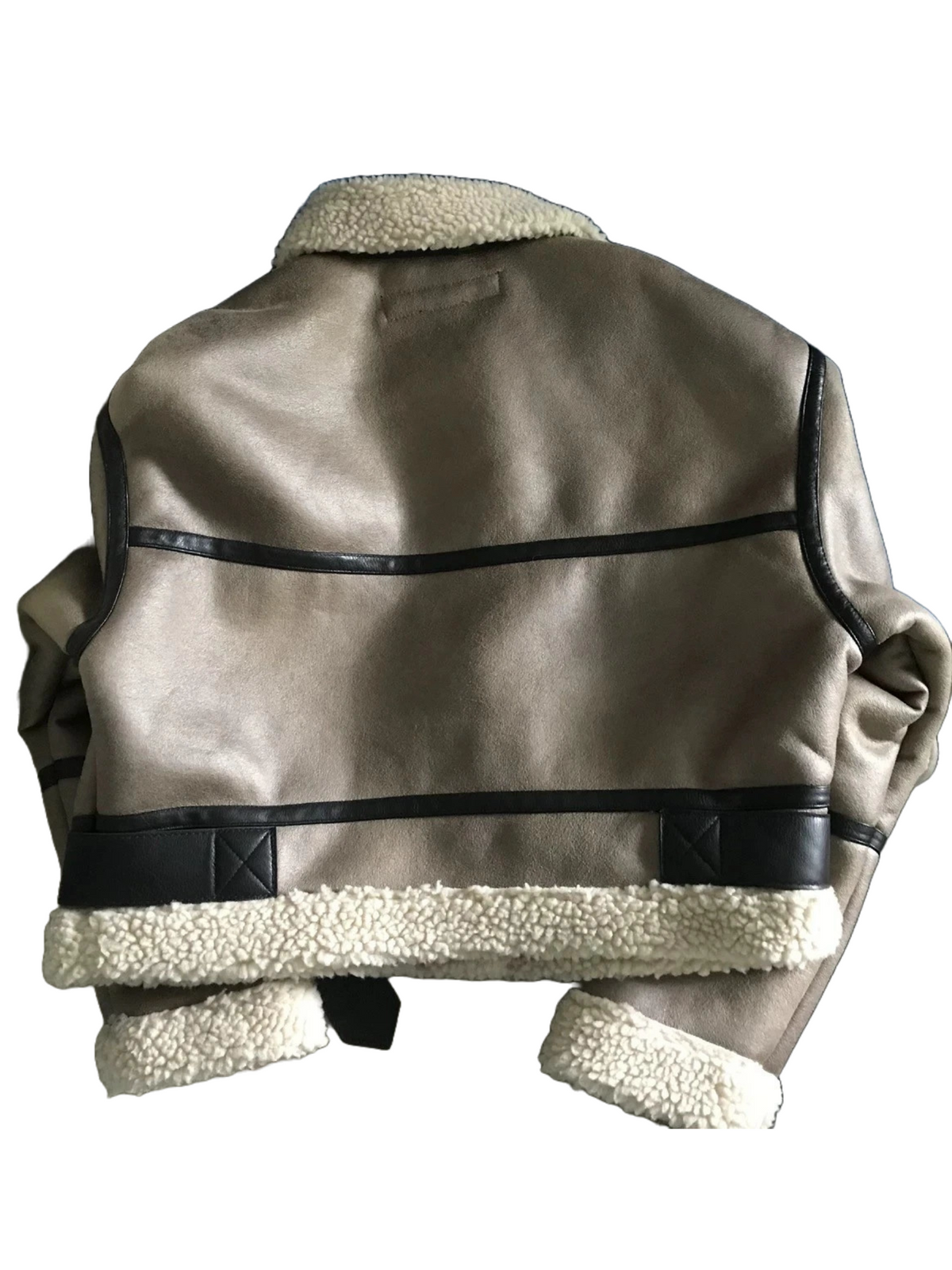 Chaqueta de mujer reversible de Zara en borreguito sintético - Camel