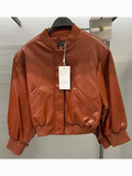 Chaqueta bomber con hombreras efecto piel de Zara