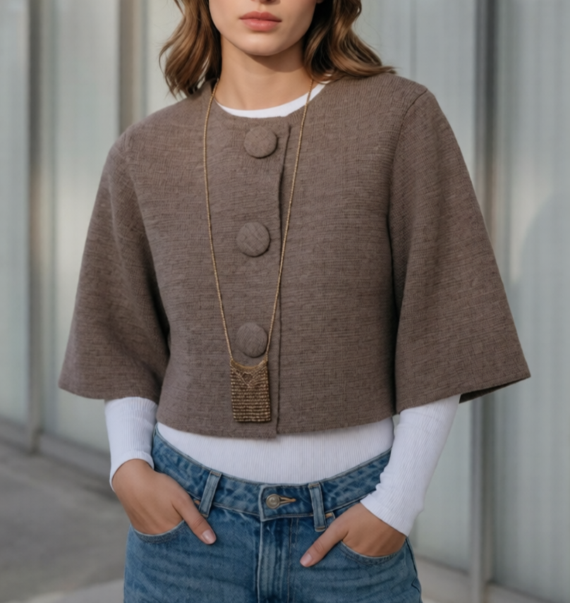 Chaqueta Corta de Mujer Zara – Beige