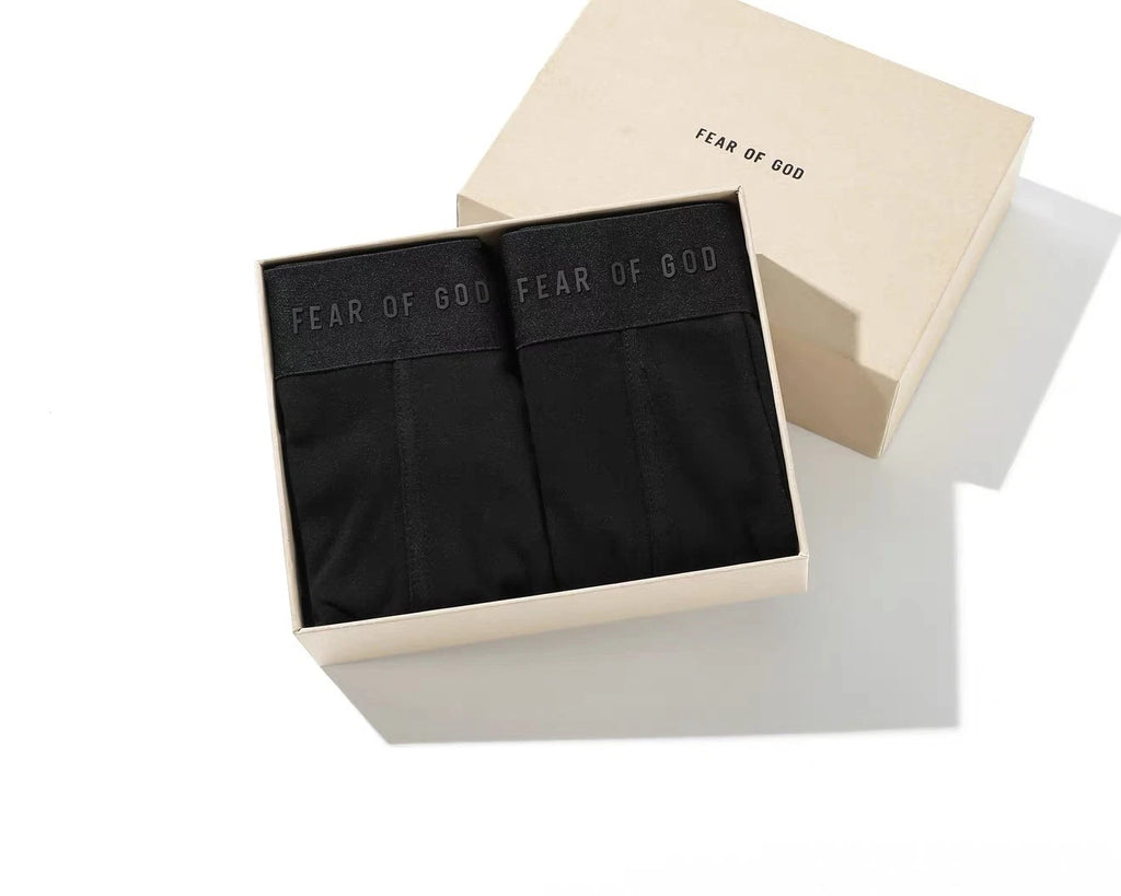 Fear Of God Mens Boxers 2 Pack Black