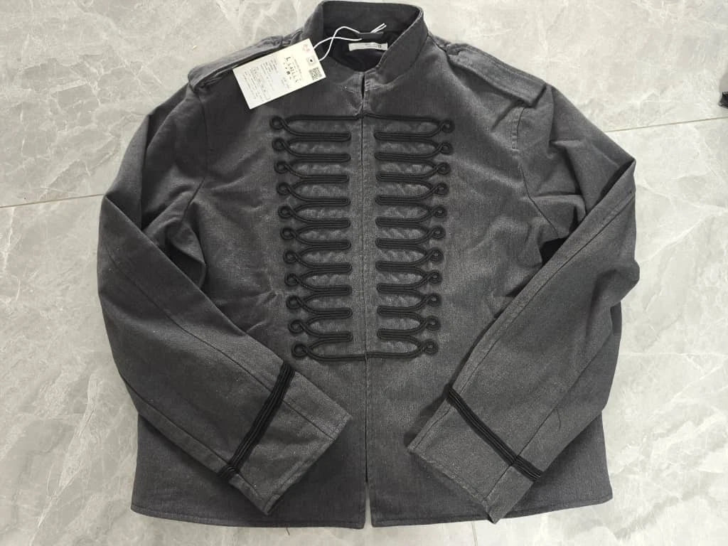 Zara CROPPED FIT FROGGING EMBROIDERY JACKET Ref: 0706/406/807