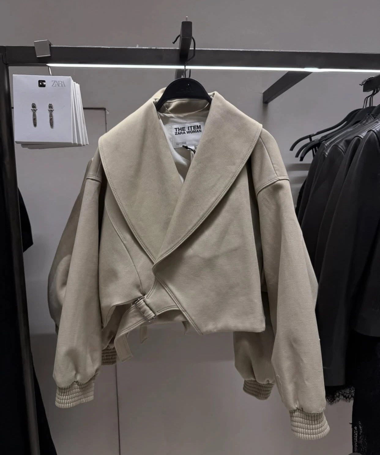 ZARA CROPPED JACKET - THE ITEM ZARA WOMAN BEIGE Ref:2448/136/450