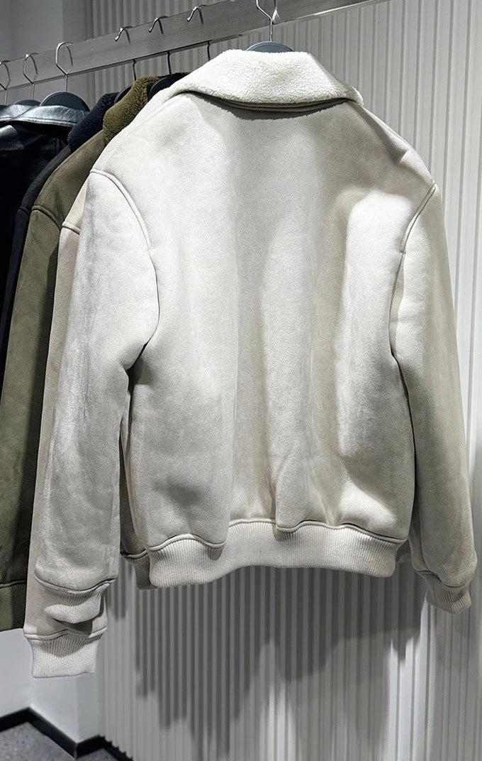 Zara FAUX SUEDE JACKET WITH FAUX SHEARLING Ref: 6318/406/800