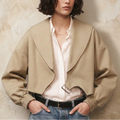 ZARA CROPPED JACKET - THE ITEM ZARA WOMAN BEIGE Ref:2448/136/450